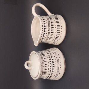 Connections Boho Tribal Cream and Sugar Bowl Set